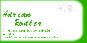 adrian rodler business card