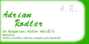 adrian rodler business card